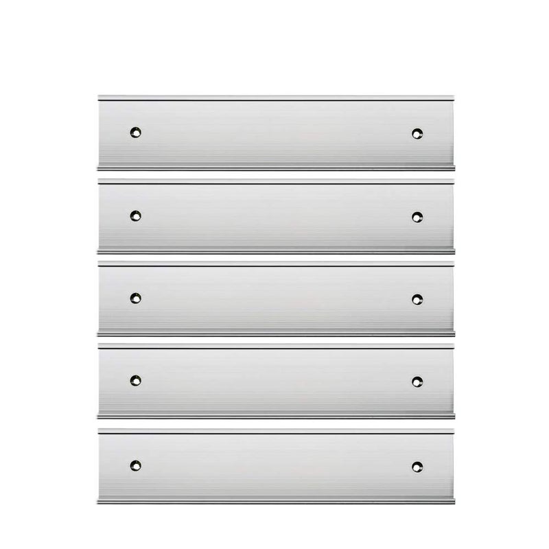 Icomecn Nameplate Holder Wall or Door 5Pack (Silver, 2â€œ Ã— 8â€) - Image 1